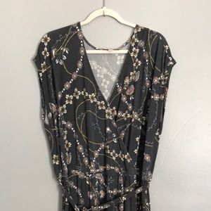 Loft Plus gray maxi dress